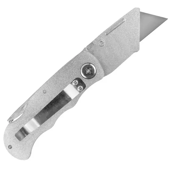 Estilete Trapezoidal Retrátil Profissional Metal 18mm de Segurança