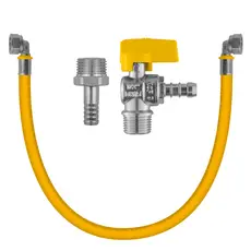 Kit 6 Metros Tubo Pex 16mm P/ Gás + Cotovelos + Registro + Adaptador Tubulação GLP GN Residencial