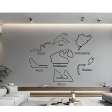 Quadros Pistas F1 Decoração Monza Interlagos SPA Bahrain  Monaco Nurburgring Suzuca 38x60