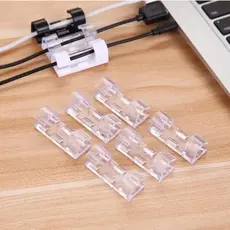 Kit 100 Clips Organizador De Cabo Fios Parede Fixador Adesivo