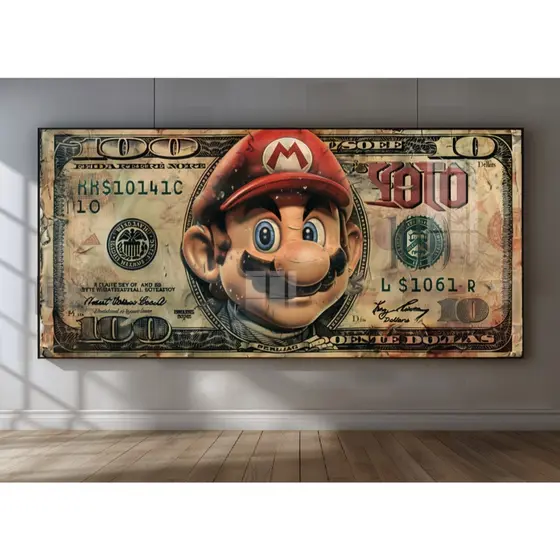 Quadro Decorativo Nota Mari Gamer Video Anime Moderno Abstrato Colorido Quarto