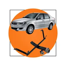 Engate Reboque Fiat Siena 1997 a 2016 Reforcel Fixo Com Rabicho Tração 500kg Completo Homologado