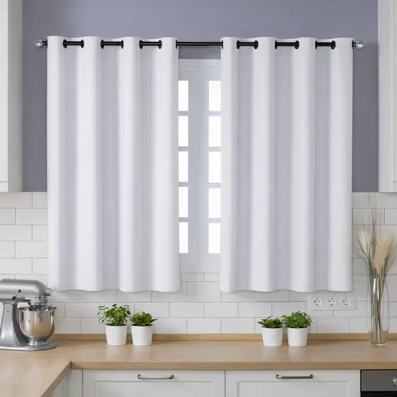 Cortina Cozinha Corta 100% a  Luz Blackout/Blecaute 2,20 X 1,30