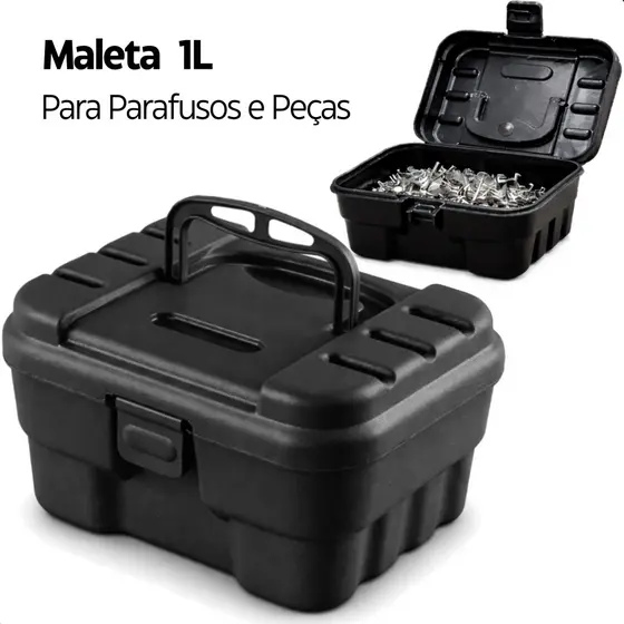 Maleta Organizadora 1 Litro Caixa Porta Parafusos Pregos Ferramentas