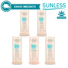 Protetor Solar Facial Com Base Stick em Bastão Efeito Matte 12g FPS 50 Sunless Envio Imediato