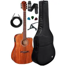 Kit Violão Elétrico Hofma Hmf280 Stnt Folk +capa Luxo Espuma