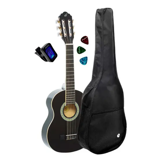 Violão Infantil Giannini 1/4 Nr Bk Nylon Preto+capa+afinador