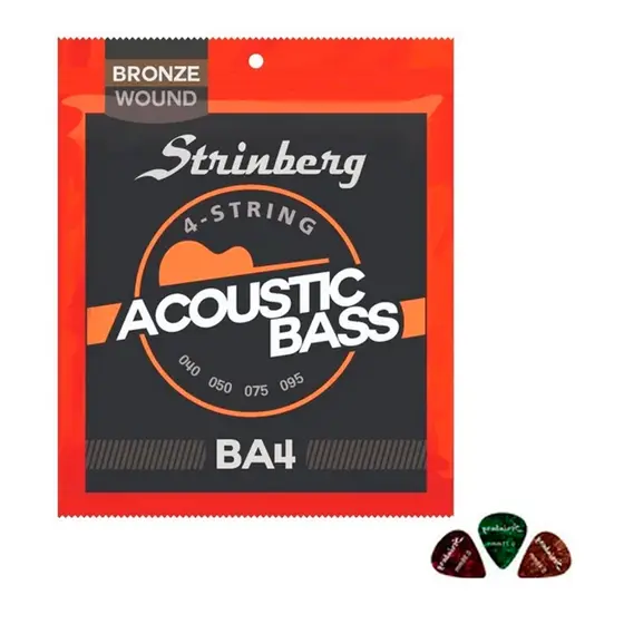 Jogo De Cordas Baixo Acustico Baixolao 4c Strinberg Ba4