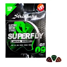 Jogo De Cordas Para Guitarra Strinberg Gs09 Encordoamento