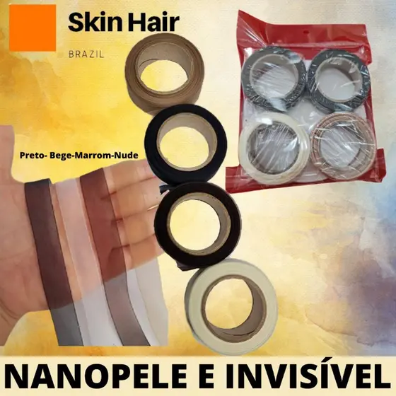Nanopele 1 rolo de 10m de poliéster acabamento láser, 15mm