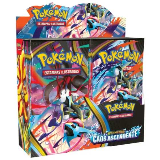 Booster Pokémon Original - Pacote com Seis Cartas - Várias Coleções - Megaevolução - Escuridão Absoluta