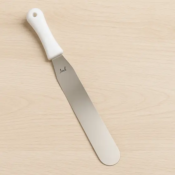 Espátula Inox 38,5cm Para Alisar, Modelar E Decorar Bolos