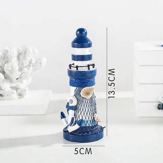 mini farol decorativo de madeira para decoracao casa praia decoracao mar farol madeira resinas azul quarto de crianca