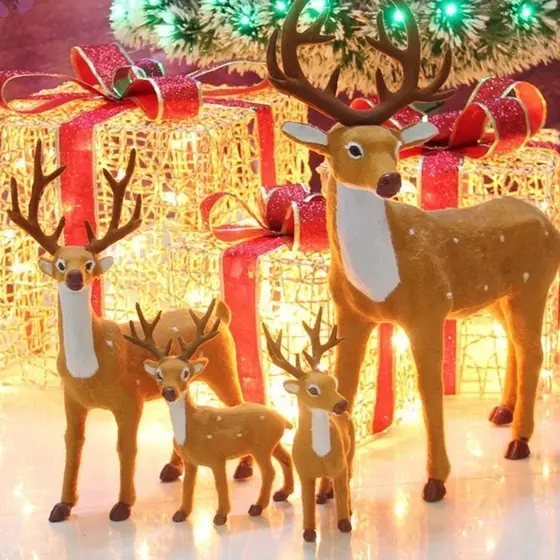 Rena De Trenó Grande Para Apartamento Marrom Chifres Pro decoração enfeite natal CERVO NATALINO VEADO Christmas PELUCIA
