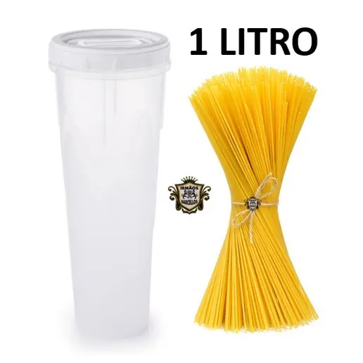 Pote Clic 1Litro Espaguete Com Rosca Plástico - Porta Mantimento - Potes Plasticos Plasutil