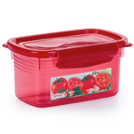 Pote Hermético Com Travas 850ML Plástico - Potes De Plastico Color Nitron