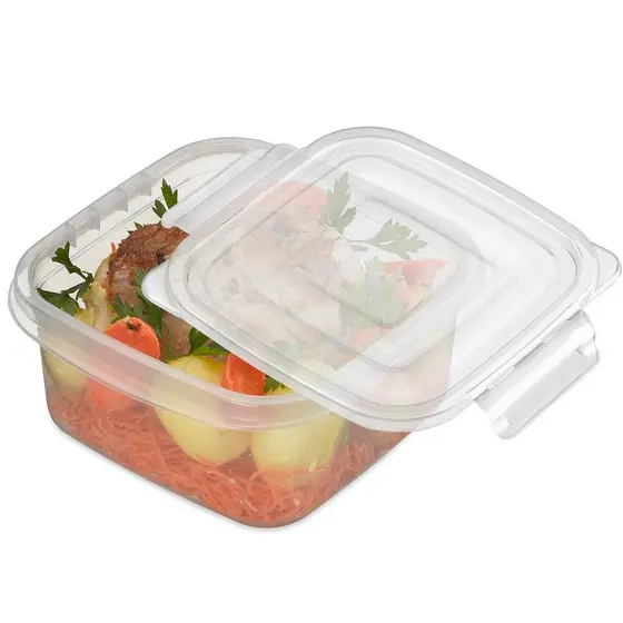 Pote Quadrado Com Travas 1,8Litros Plástico - Porta Mantimento - Potes Plastico Nitron