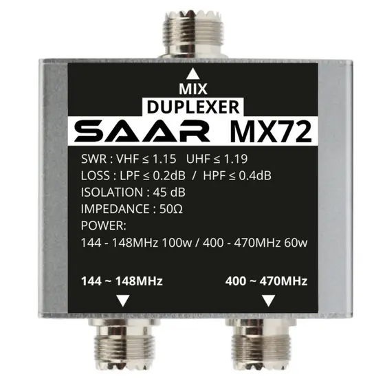 Duplexador Cros Band Mx72 Vhf - Uhf