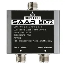 Duplexador Cros Band Mx72 Vhf - Uhf