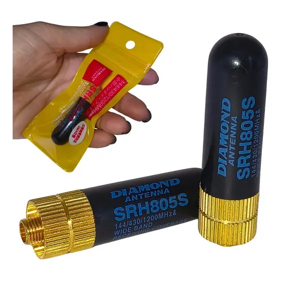 Antena Diamond Srh-805s Conector Sma-F para Rádio Ht Baofeng