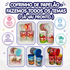 Cofrinhos personalizados todos os tema, Aniversários /maternidade/ lembrancinhas (JÁ VAI ADESIVADO)