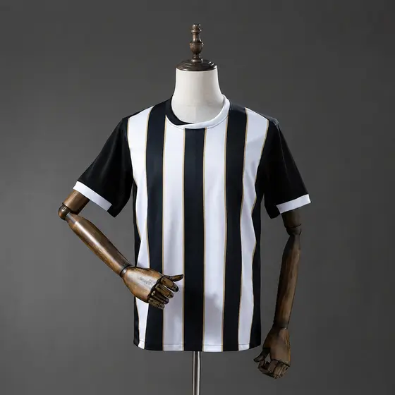 Camisa Masculina Preto e Branco 26/27 Modelo Esportivo Casual P ao 2XL