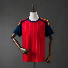 Camisa Masculina Vermelho com Detalhes Preto 26 – Modelo Esportivo Casual P ao 2XL