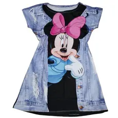 Vestido Temático Infantil Minnie Envio Imediato Fantasia Tiara Menina Carnaval Festa Aniversário