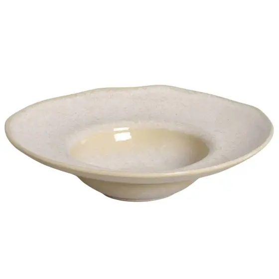 Kit 4 Pratos Para Massa Risoto Porto Brasil Latte Off White 2ª Linha