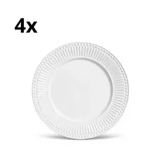 Conjunto Prato Sobremesa Roma Branco 4 Peças 2ª Linha Porto Brasil