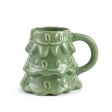 CANECA VERDE TEXTURA FORMATO NATAL 2ª LINHA CERÂMICA SCALLA