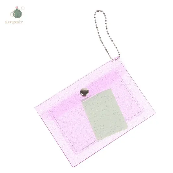 abongsea 1Pc Carteira Feminina Porta Cartão De Crédito Transparente À Prova D'água De Identificação Em PVC