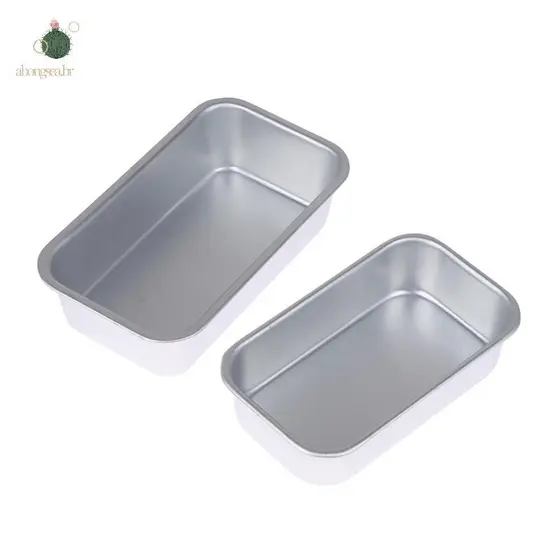 abongsea 1Pc Caixa Quadrada Molde Ferramenta De Cozimento Liga De Alumínio Não-Sti Pão Queijo Bolo Torrada Pan DIY Cozin