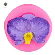 abongsea Orquídea Molde De Silicone Doces Argila Chocolate Artesanato Fondant DIY Ferramenta De Decoração Do Bolo Cupcak
