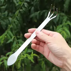 abongsea 1 Peça Novo Ancinho De Raiz De Aço Inoxidável Bonsai Vasos De Plantas 3 Pontas Afrouxar Ferramenta De Solo Port