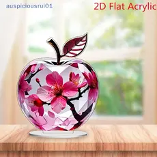 [Auspiciosorui01] 1 Peça De Acrílico Paisagem Padrão Decoração 2D Enfeites De Mesa De Cristal Ornamento De Prateleira Pa