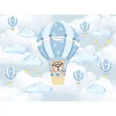 Papel de Parede Autocolante Personalizado Ursinho Balão Encantado