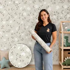 Papel de Parede Autocolante Floral Decorativo para Sala e Quarto – Envio Imediato