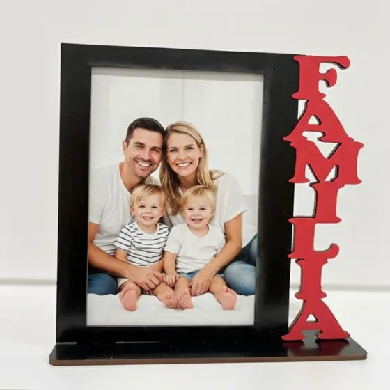 Porta Retrato Afetivo Personalizado com Família Foto 10x15 Porta Retrato Família