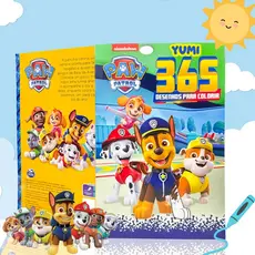 Livro Infantil : 365 Desenhos Para Colorir Com A Patrulha Canina | Passa Tempo Educativo - Para Crianças