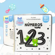 Livro Ilustrado Do Bebê : Números | Leitura Sensorial Para Hora Do Banho Com Contraste - Educativo