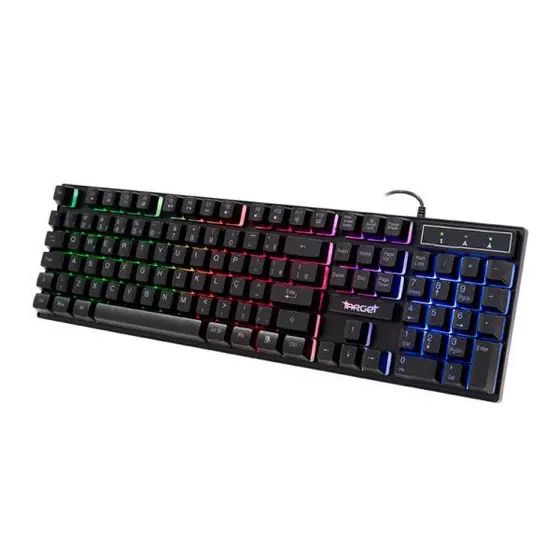Teclado Gamer Multimídia Com Led RGB Rainbow Idioma ABNT2 Português