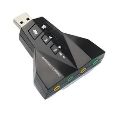 Placa De Som Áudio Externo Adaptador Usb 7.1 Pc Notebook Windows, Linux, Mac OS