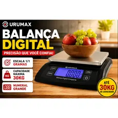 Balança digital  capacidade maxima 30 KG numeral grande escala 1/1 gramas