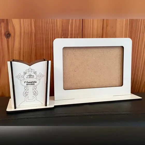 Kit Porta Caneta com Porta Retrato Lembrancinha Formatura e Aniversário