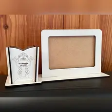 Kit Porta Caneta com Porta Retrato Lembrancinha Formatura e Aniversário