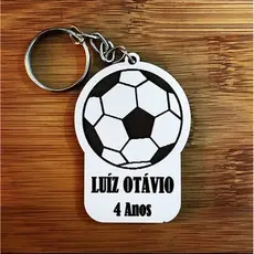Kit Chaveiros MDF Bola de Futebol - Lembrancinha de Aniversário