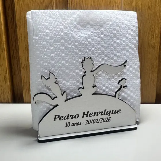 Kit Porta Guardanapo Pequeno Príncipe Personalizado em MDF | Lembrancinha de Aniversário
