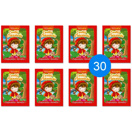 Kit 30 Livrinhos Chapeuzinho Vermelho Lembrancinha De Festa Sacolinha Aniversário Surpresa