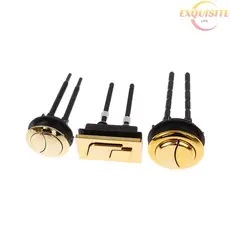 [EL] Botão De Descarga Dupla Dourado 48 Mm/58 Formato Redondo Botões De Pressão Para Vaso Sanitário Novo